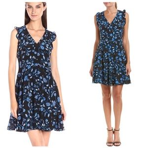 NWT Rebecca Taylor Ava Floral Ruffle Silk Dress 8